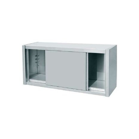 RVS WANDKAST, MET SCHUIFDEUREN, L 1200 MM