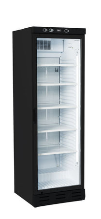 ZWARTE FRIGO DRANKENVITRINE BEGLAASD, 375 L