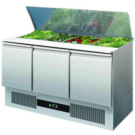 FRIGO SALADETTE 3 DEUREN MET RVS DEKSEL